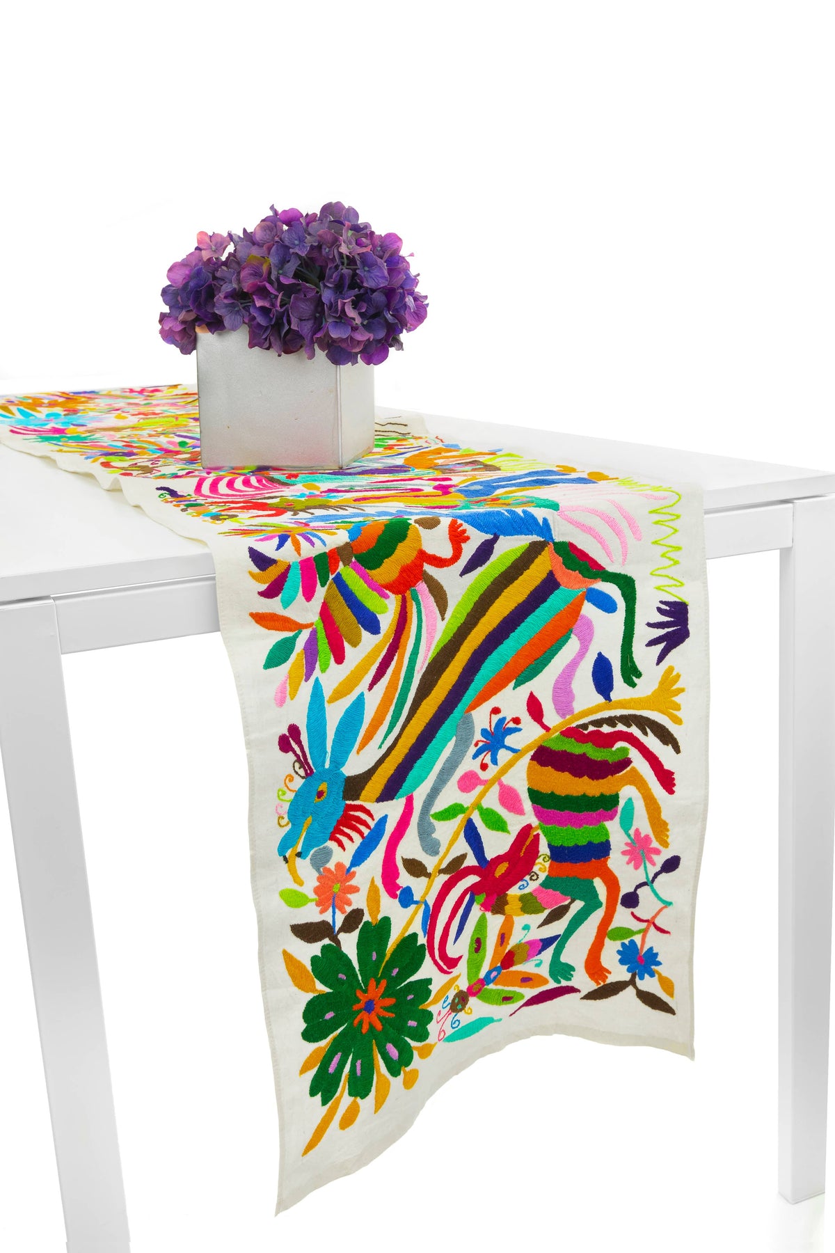 Otomi Embroidered Table Runner