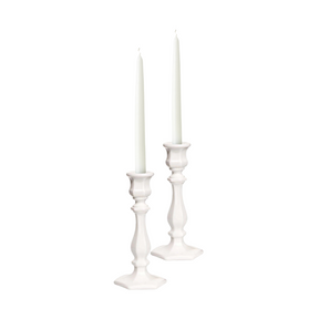 Glass Candlestick Holders (Set of 2)