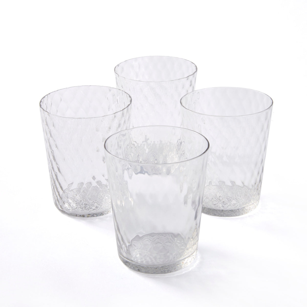 Clear Diamond Glassware (Set of 4)