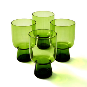 Green Footed Glassware (Set of 4)